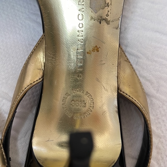 Stella McCartney Snake Skin Pointy Toe Sling Back Sandals Sz 38.5 US 7.5 - Picture 9 of 10